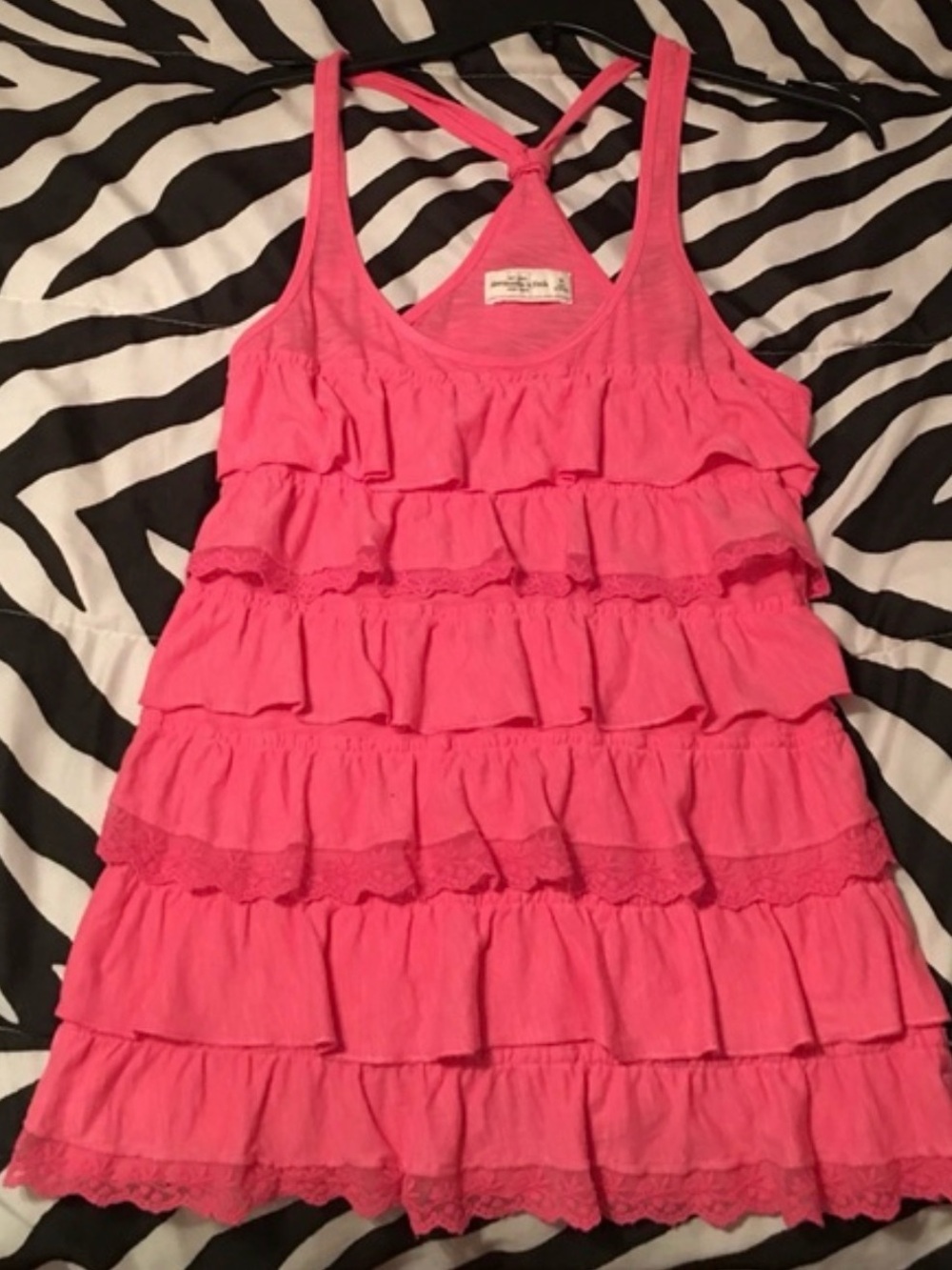 Abercrombie and Fitch Layered Ruffle Tank Top